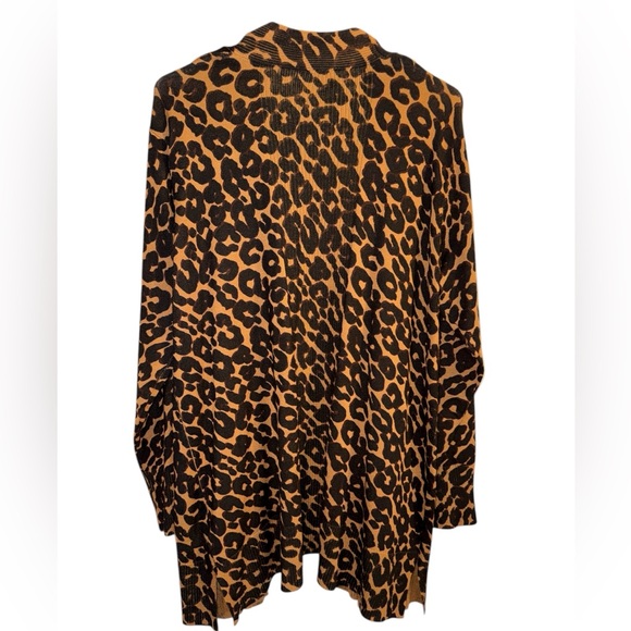 Terra & Sky Leopard Cardigan With Pockets, Size 14, NWOT - Picture 2 of 3